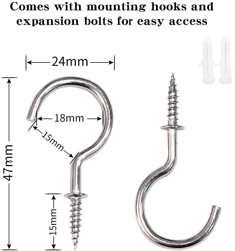 Curtain Ropes Tiebacks Tie-Backs, Curtain Handmade Holdbacks with 2 Metal Screw Hooks - White 2 Pack โ image 4