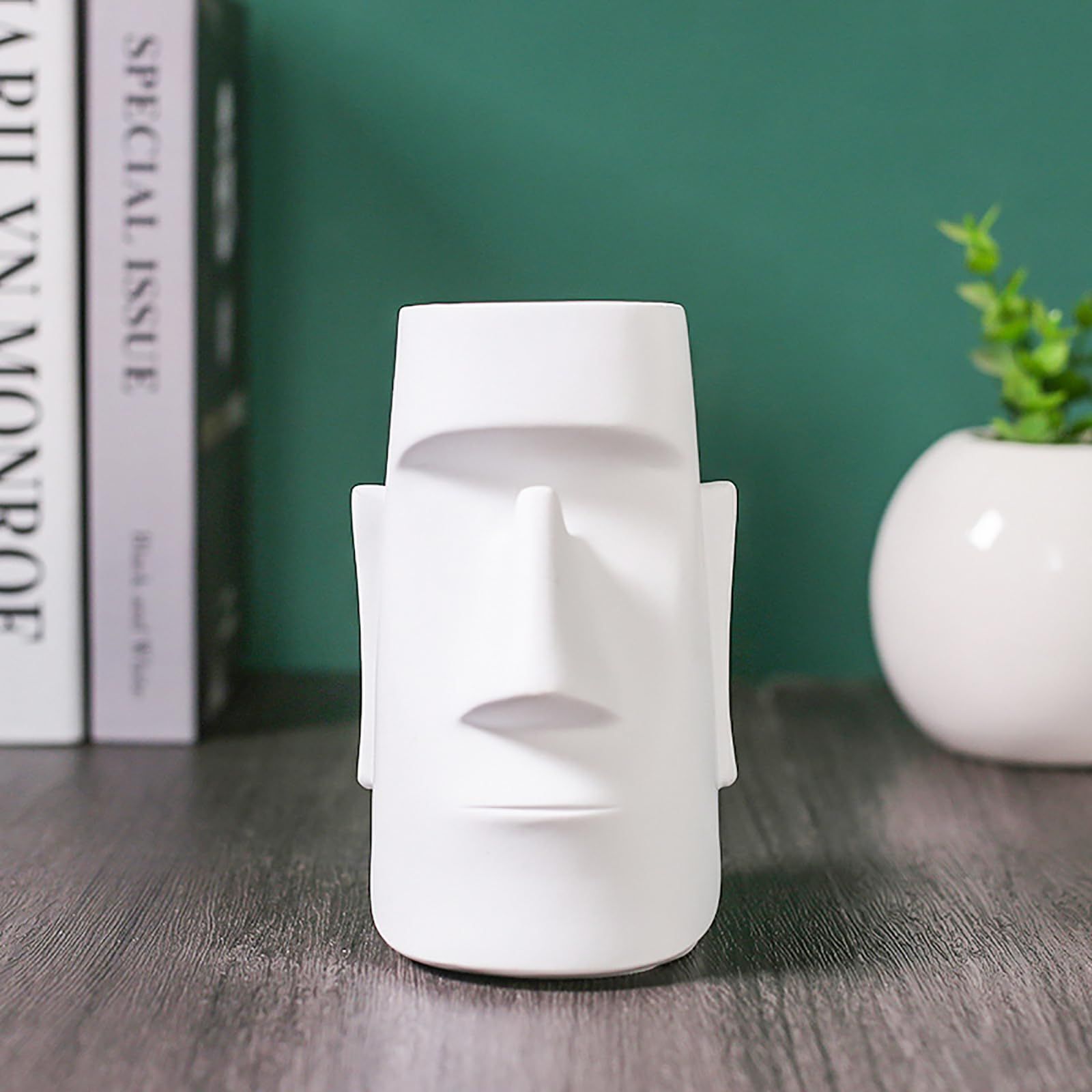 Pen Holder for Desk, Pencil Holder with Glasses Holder, Makeup Brush Holder, Desk Accessories, School & Home Organizer (White) — image 4