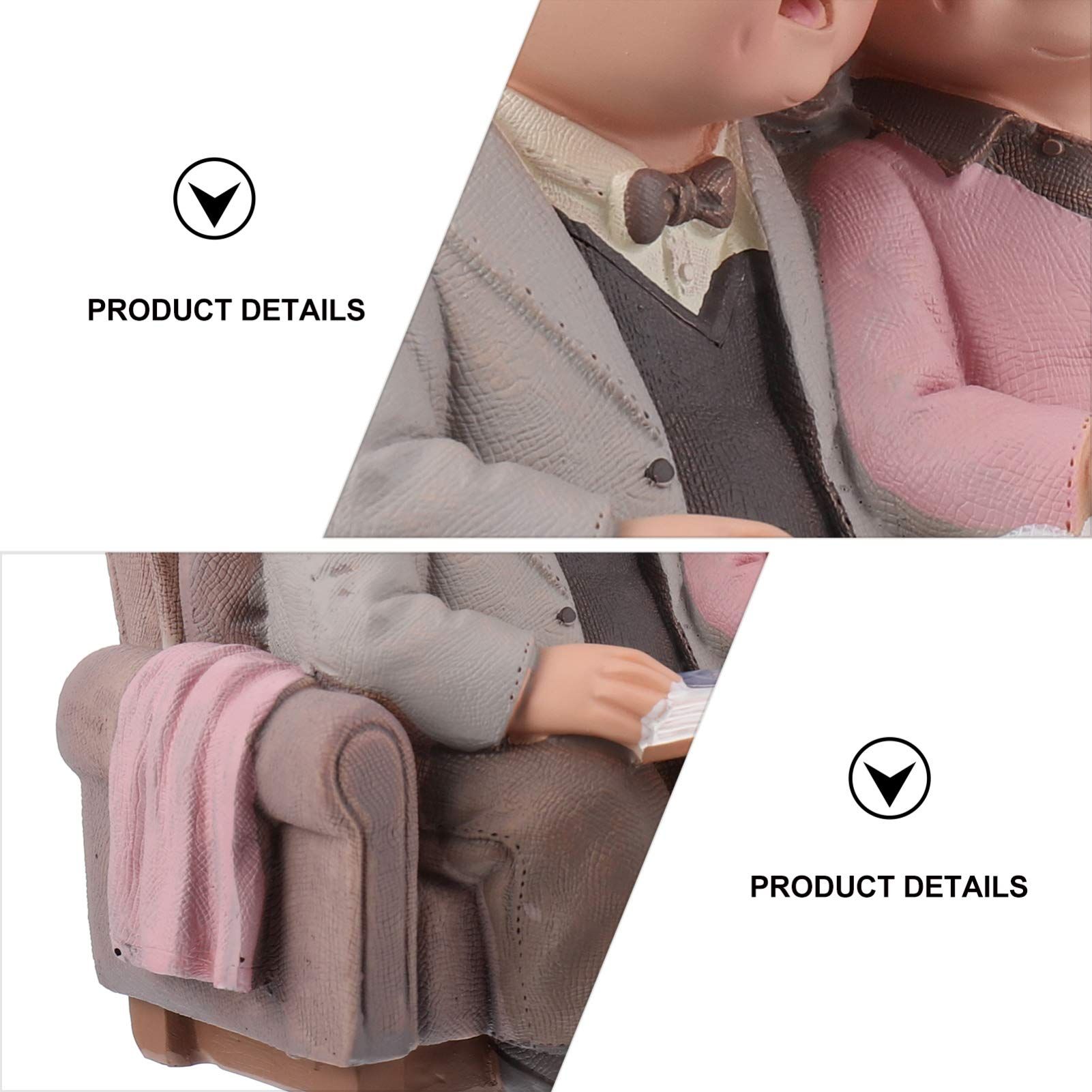 Loving Elderly Couple Miniature Figurines Grandparents Parents Statue Resin Couple Ornaments for Valentines Day Wedding โ image 3