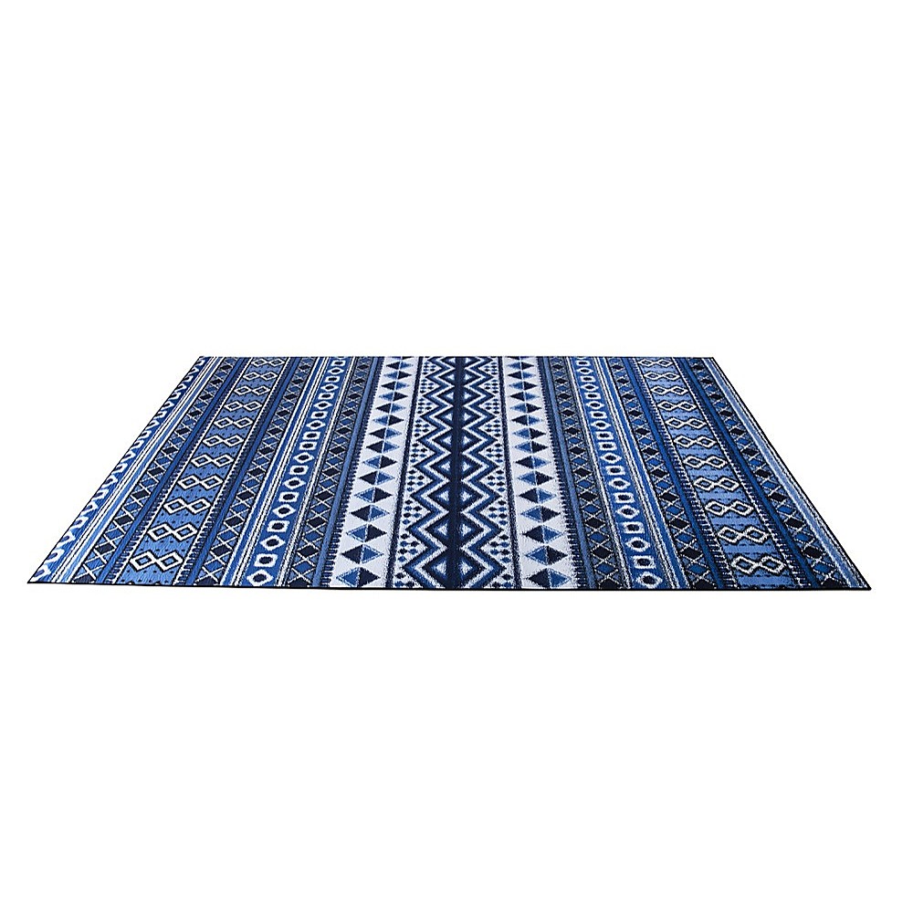 200x300cm Large Floor Blue Ethnic Rug – Modern Area Carpet for Bedroom & Lounge — image 5