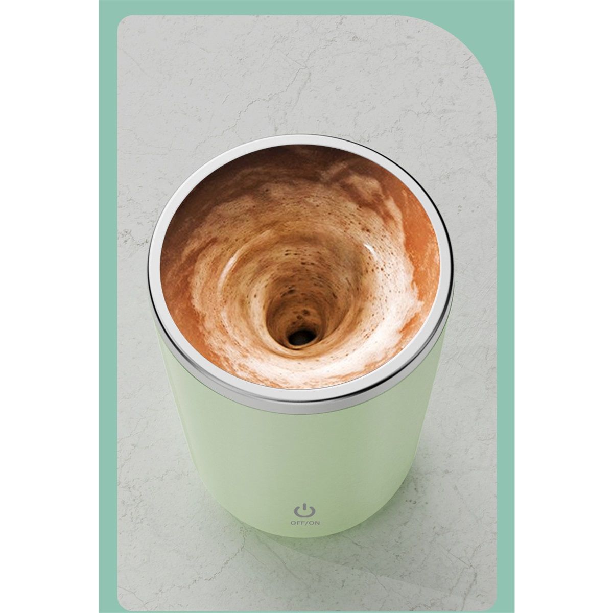 Self Stirring Mug, Electric Auto Mixing Cup with Magnetic Stirring, Rechargeable for Coffee, Milk & Cocoa (Green) โ image 3