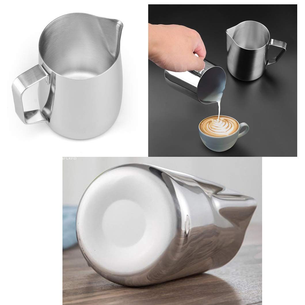 Stainless Steel Milk Pitcher 450 mlFrothing Jug Cup for Espresso Coffee Milk Frothers Latte Art easy to clean — image 3