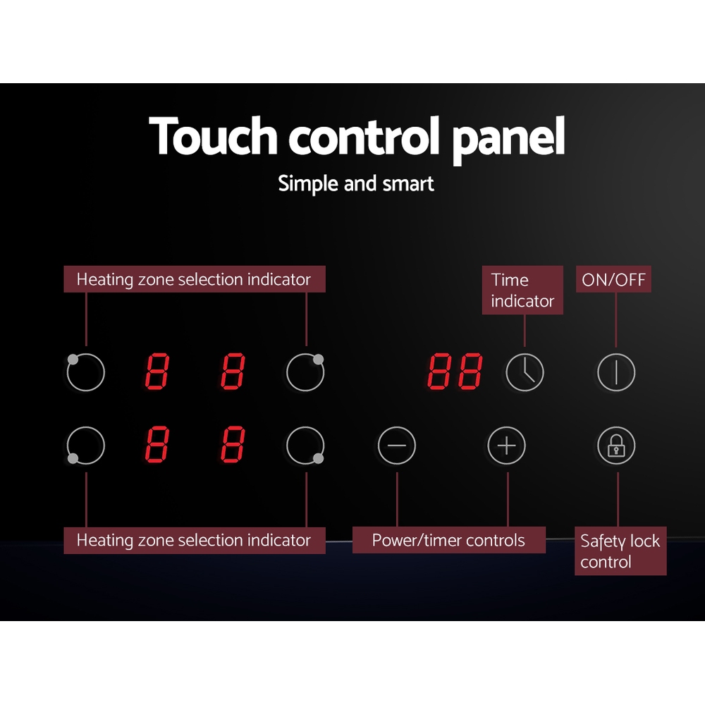 Devanti Electric Ceramic Cooktop 60cm Touch Control โ image 6