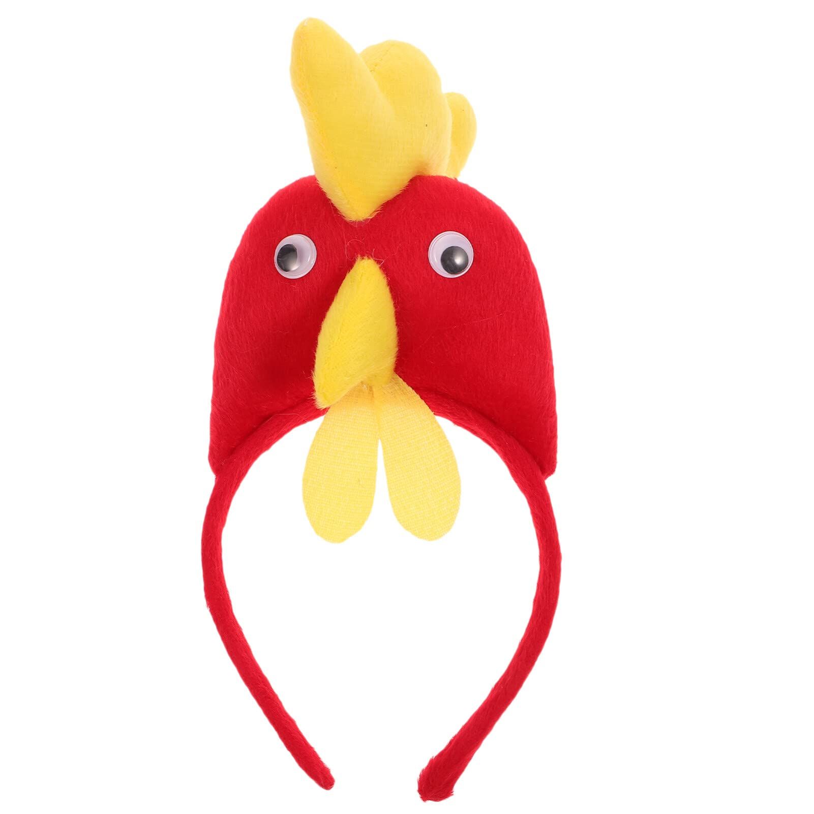 Halloween Decor Chicken Headband Rooster Hat Headband Animals Ears Headband Plush Animal Headbands Ear Horn Hair Hoop