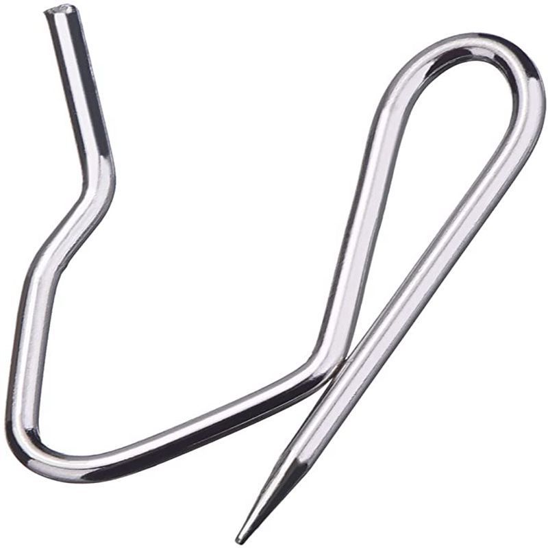 10Pcs Metal Curtain Hooks, Drapery Pins Hooks for Pleated Drapes, Curtains Pinch Pleat Curtain Hangers Hook — image 3