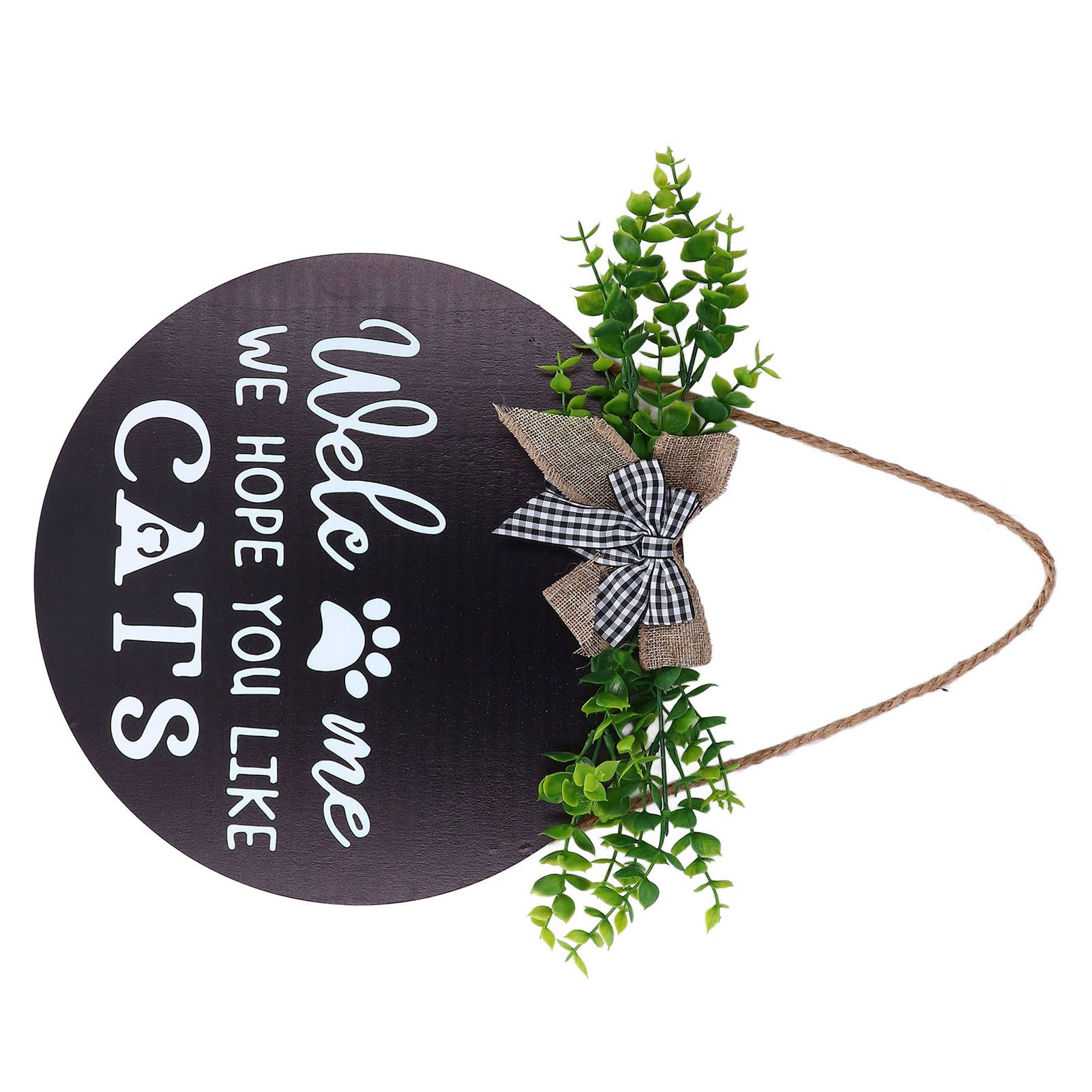 Rustic Welcome Wreath Sign Lovely Farmhouse Front Porch Decoration for Home Decoration — image 4