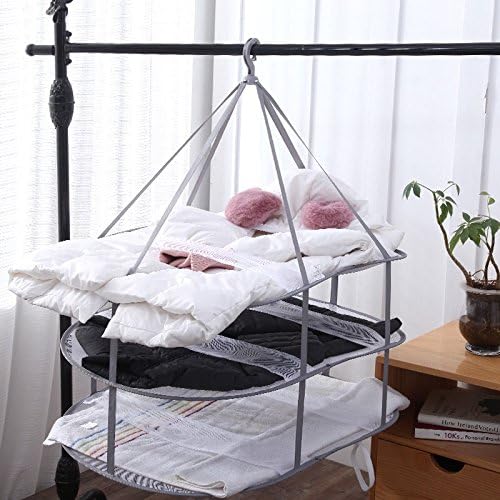 3-Tier Folding Clothes Drying Rack for Flat Drying Wool & Sweaters - Maintains Shape & Prevents Stretching - Space Saving Design — image 5