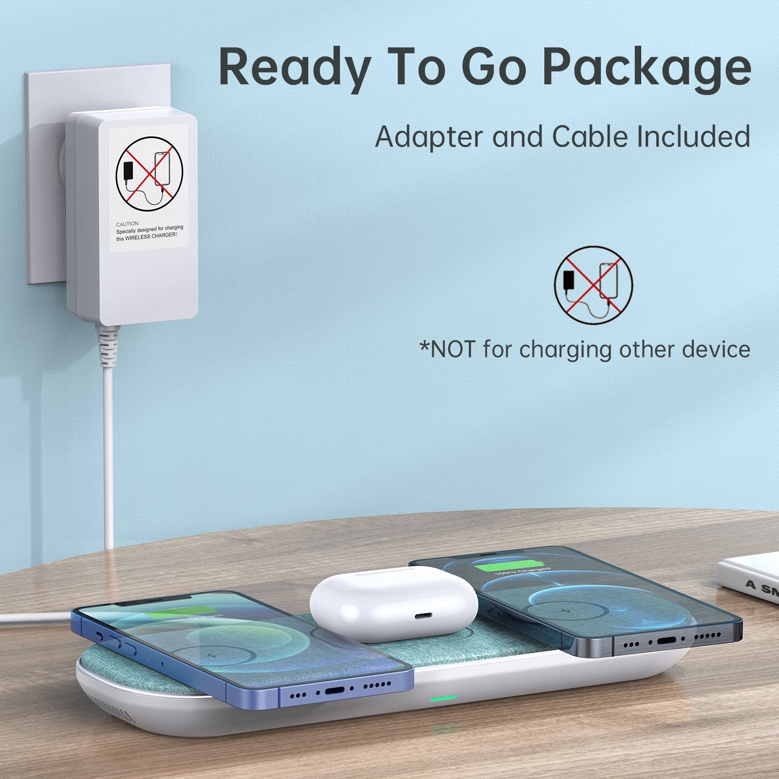 CHOETECH T569-S Magleap 3-in-1 Magnetic Wireless Charging pad with AC Adapter โ image 5