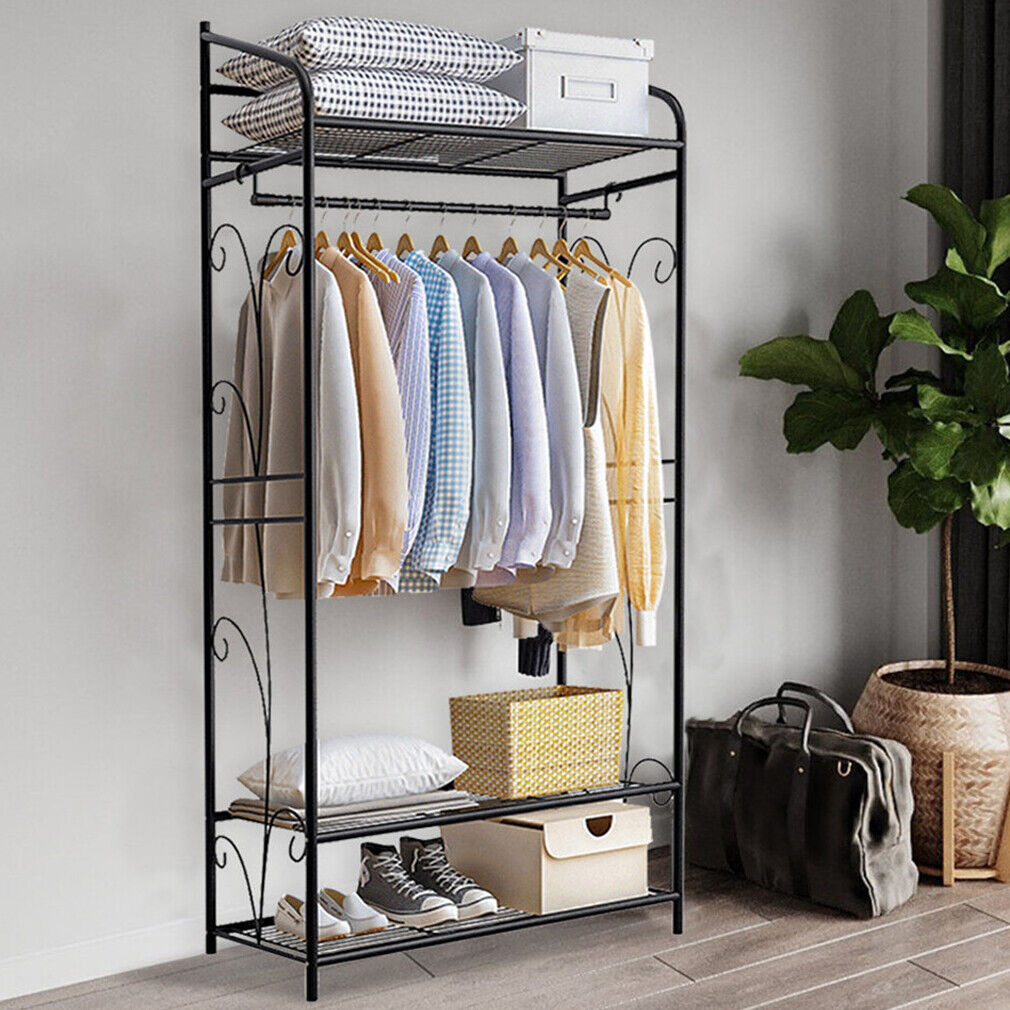 Extra Large Iron Clothes Rack Garment Hanging Stand — image 4