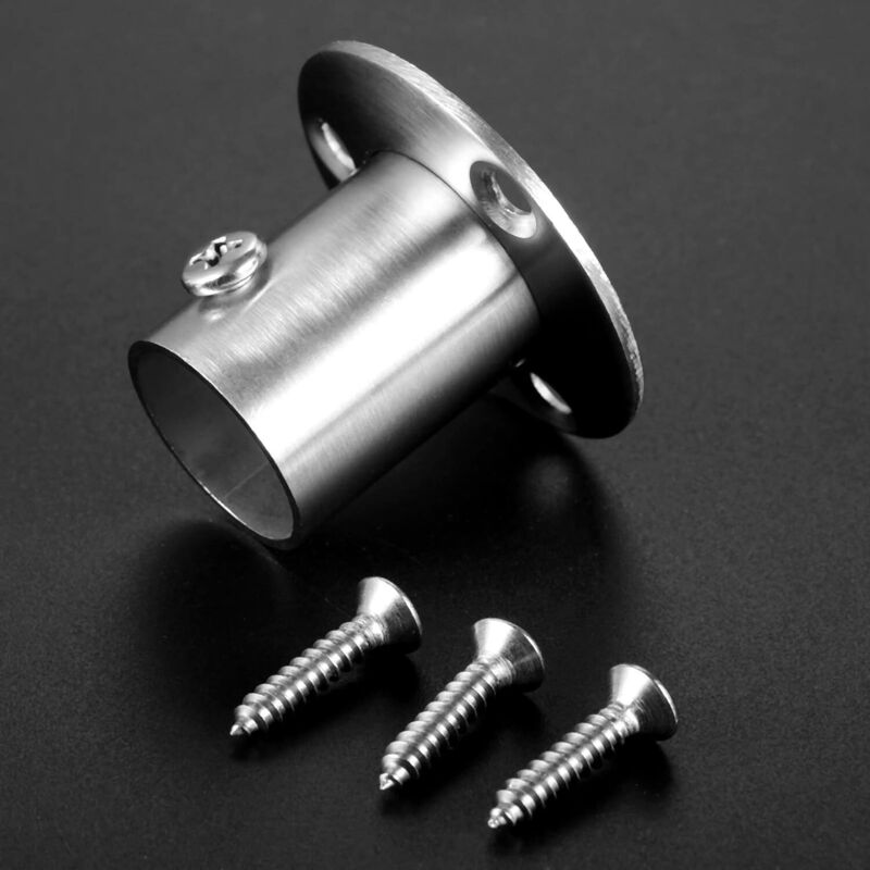 2 Pack Stainless Steel Closet ROd Brackets With Flange — image 4