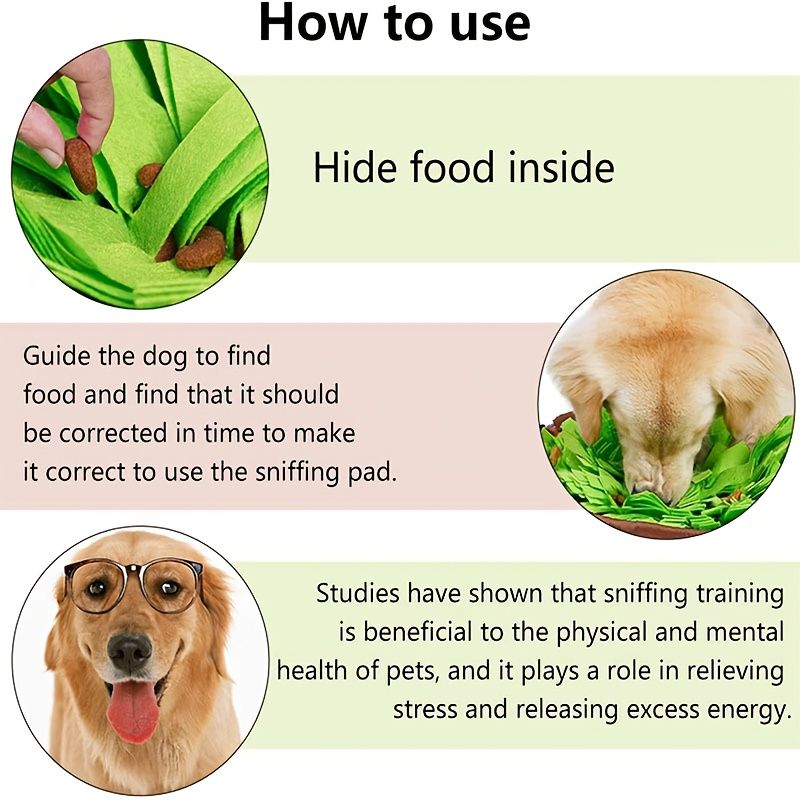 Pet Dog Sniffing Mat, Slow Feeder Toy for Cats And Dogs, Natural Foraging Mat, Anti-Gulping Training Tool, Indoor Outdoor Leakage Toy, Pet Enrichment — image 5