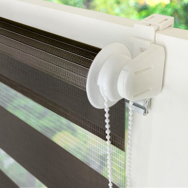 1 PC Zebra Blackout Roller Blind Sun Protection No Drill, 50 × 150CM, Gray — image 3