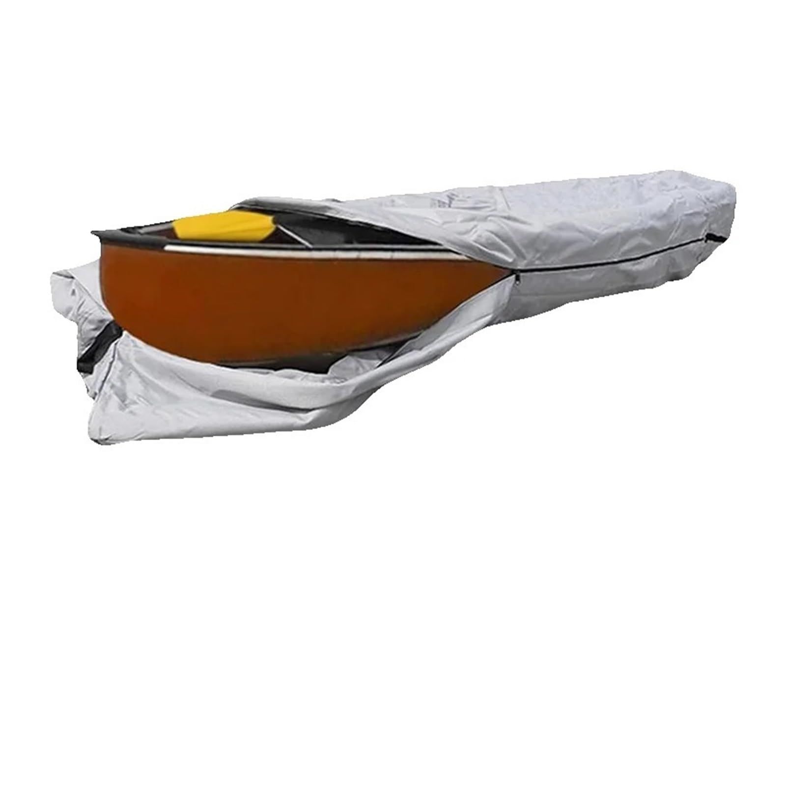 UPF 50+ Kayak Cover, Dustproof Canoe Cover for Outdoor Storage, 420D Waterproof Kayak Cover for Fishing Boat, Gray (Silver, 10ft) — image 2