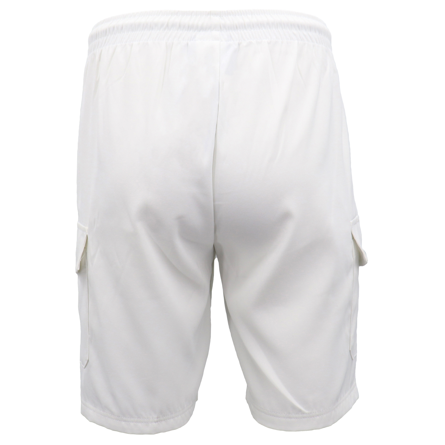 Men's Cargo Shorts 4 Pockets Cascual Work Trousers Active Pants Elastic Waist, White, M — image 3