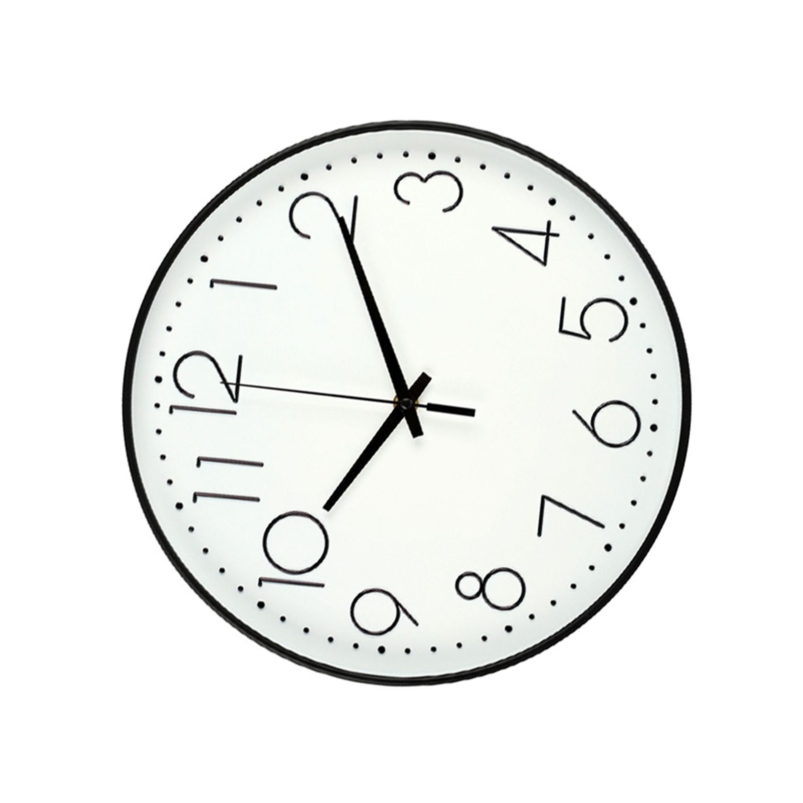 8 Inch Silent Wall Clock Non Ticking Decorative Easy to Read Round Wall Clock for Home Livingroom Black Frame White Bootom Black Word โ image 4