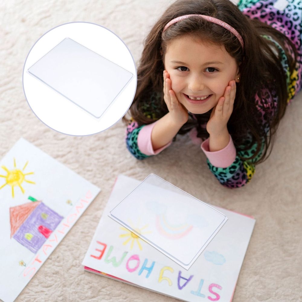 3-Piece Transparent Gel Printing Plate Set Reusable for Monoprinting and Art Projects