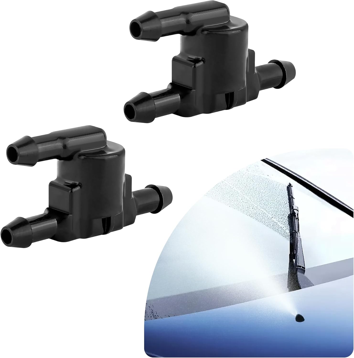2PCS Front Windshield Washer Nozzle Compatible with Toyota 4Runner Corolla Camry Lexus Scion,Car Windshield Sprayer Nozzle Car Accessories Replacement