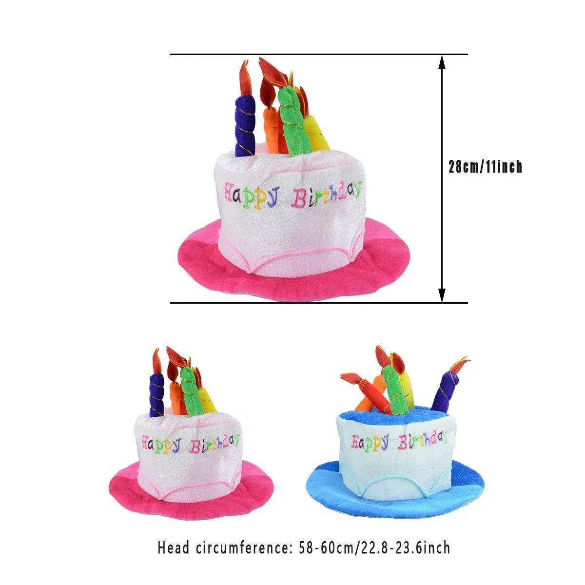 Birthday Cake Hat Party Supplies Fun Performance Masquerade Celebration Hat - Blue — image 4
