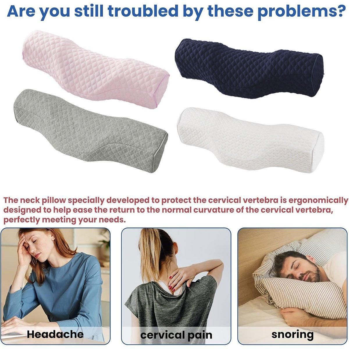 Orthopedic Memory Foam Cervical Neck Pillow for Sleep Support Slow Rebound - Pink — image 6