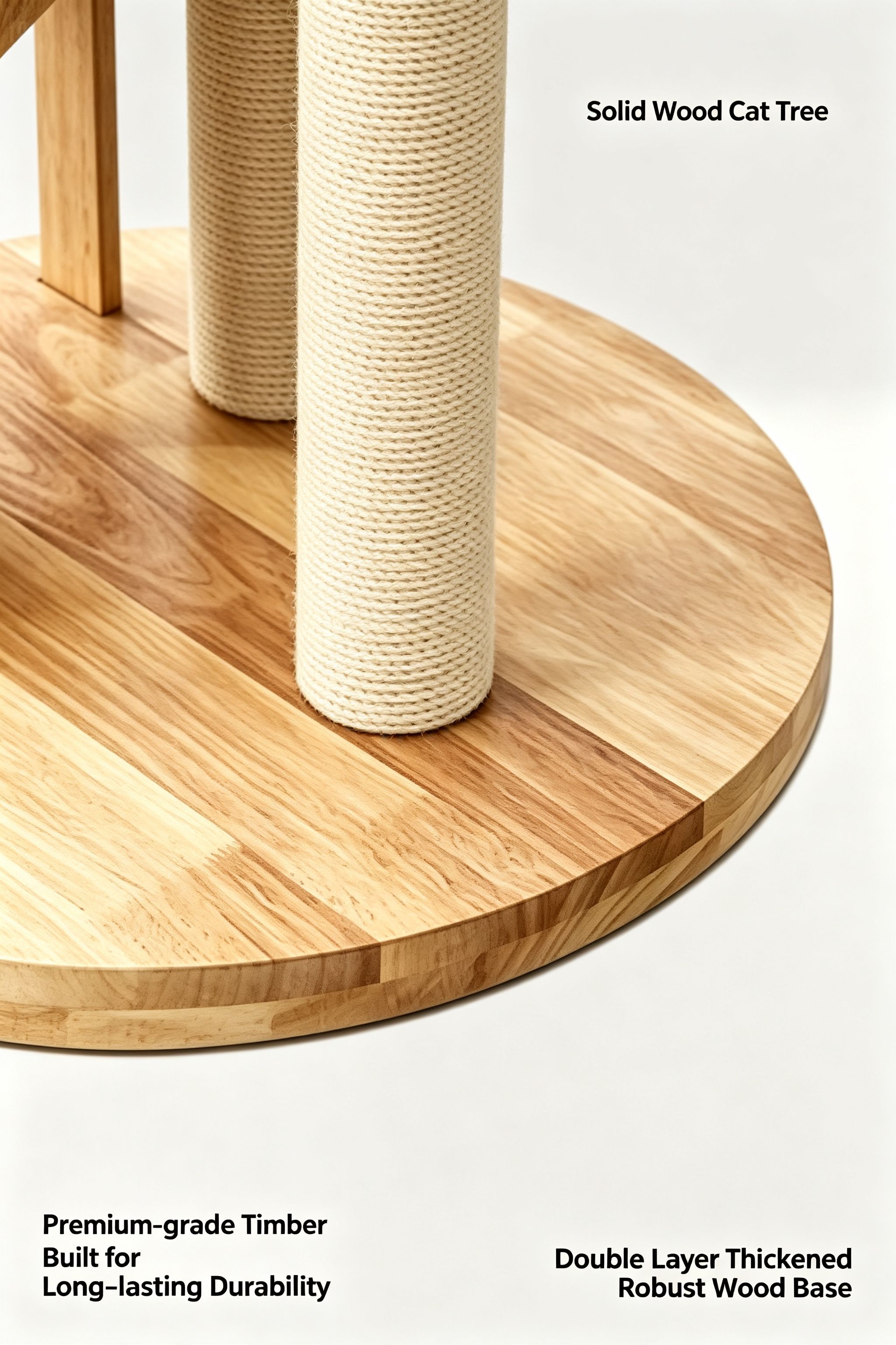 Classic Solid‑Wood Cat Tree — image 3