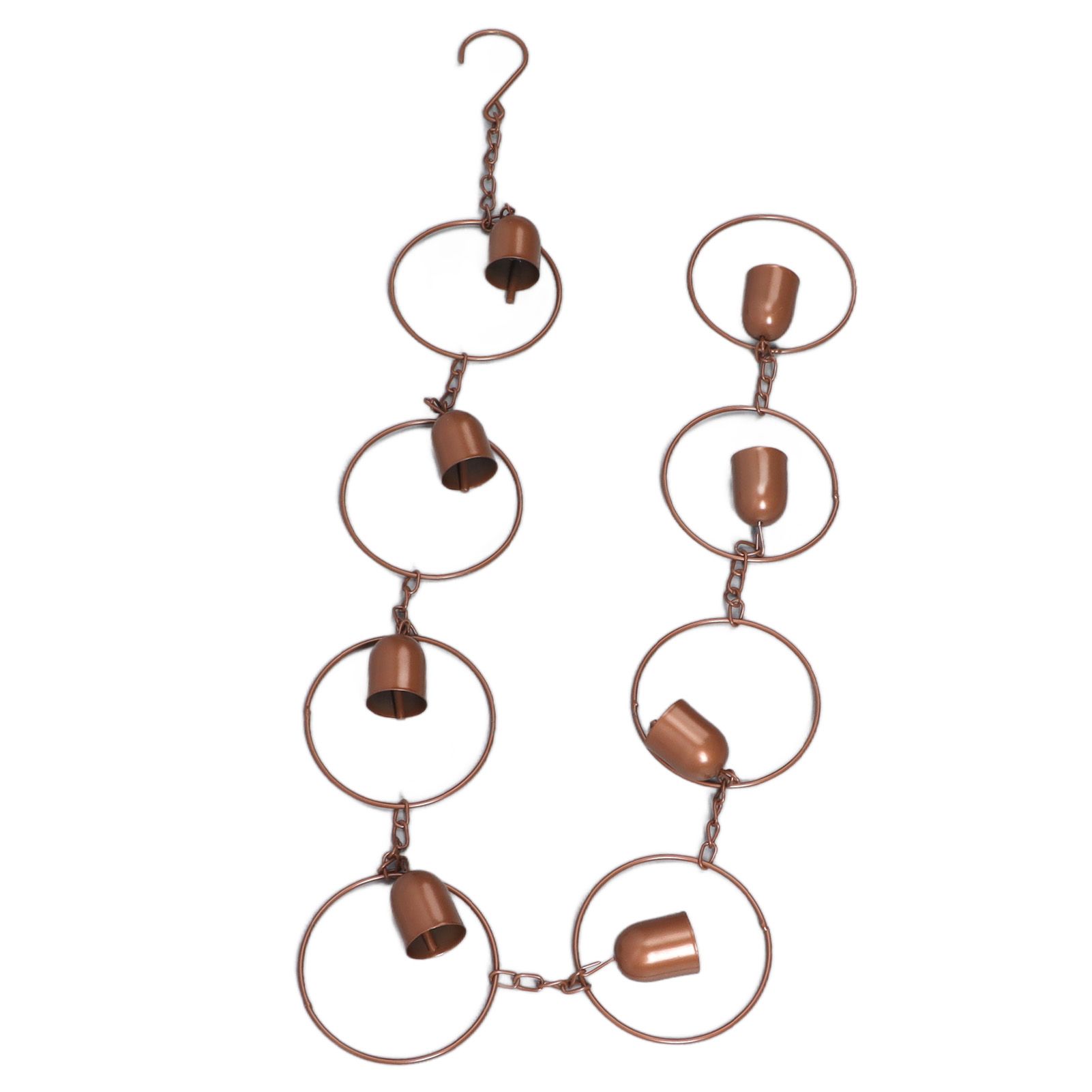 Hanging Rain Chime Metal Beautiful Sound Decorative Bell Shaped Rain Chain for Gutter Drainage — image 4
