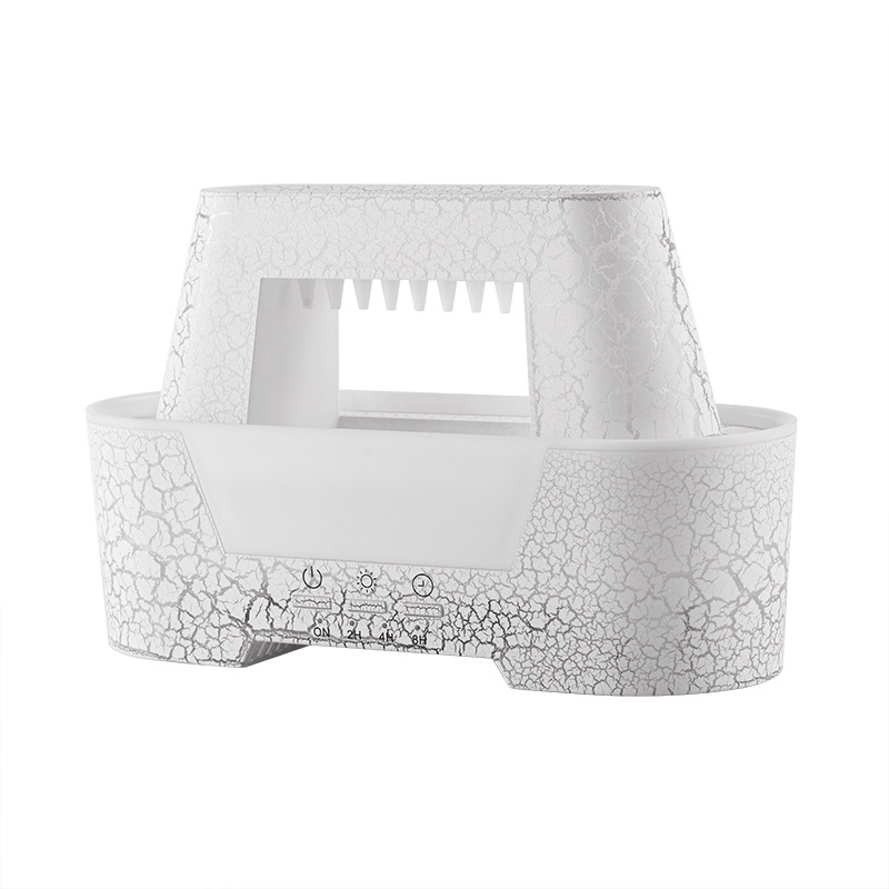 White 300ml Ultrasonic Aroma Diffuser with Cracked Light Design - Cool Mist Humidifier for Home and Office โ image 2