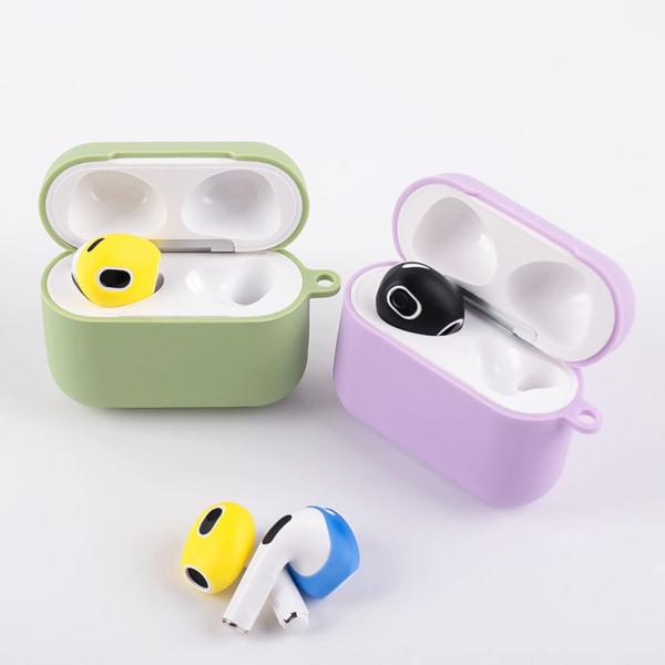 sets of earplugs for Airpods Pods 3 silicone ear caps Bluetooth compatible headphones Earplugs Ear cushions Ultra-thin anti-slip Blue red yellow โ image 5