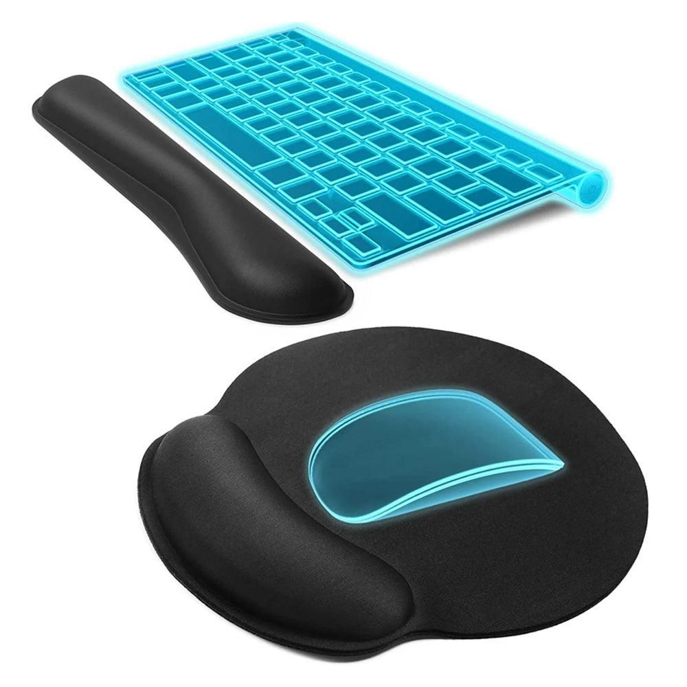 3Pcs Gaming Mouse Pad with Ergonomic Wrist Rest Black โ image 3