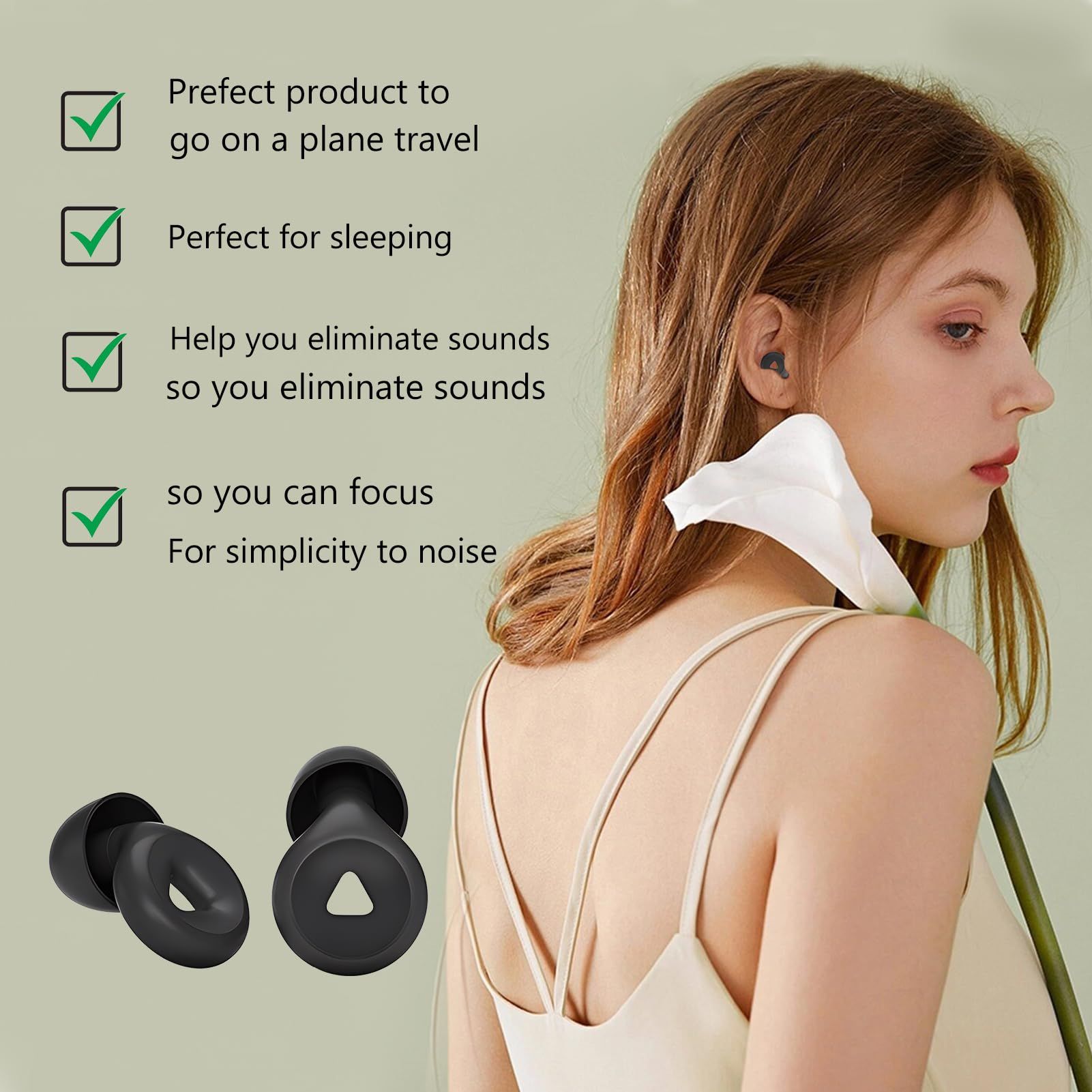 Earplugs for Sleeping Noise Cancelling, Reusable Noise-Reducing Earplugs, Focus, Noise Sensitivity & Travel โ image 5
