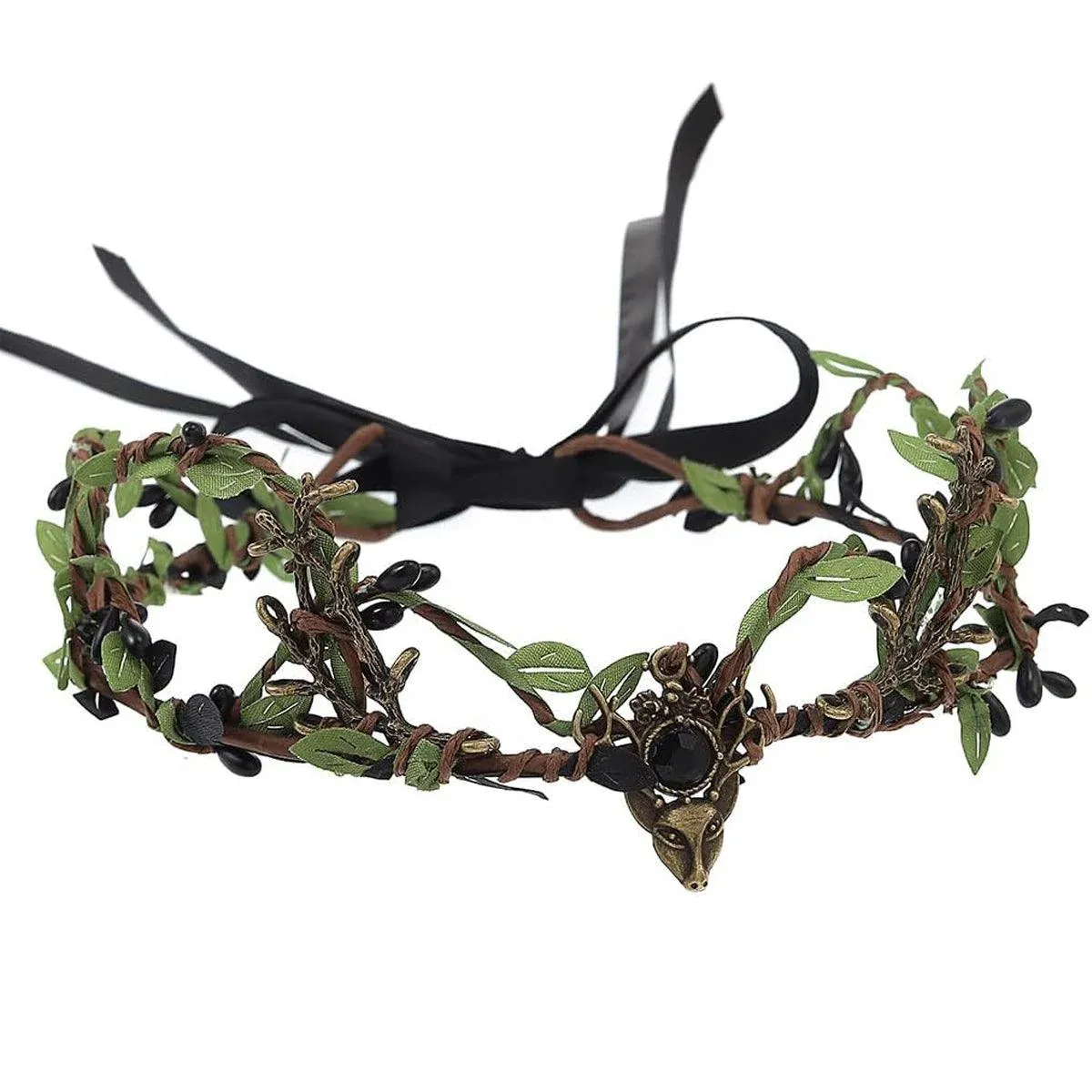 Crown Mori Leaf Hair Bands Floral Wreath Headdresses Wedding Party Accessories — image 2
