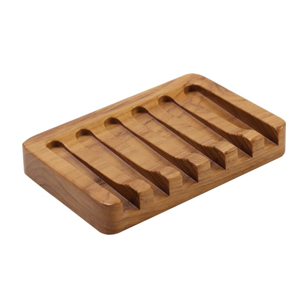 Teak Wood Soap Dish Holder 2pcs for Shower Bathroom Kitchen Compatible with Braun
