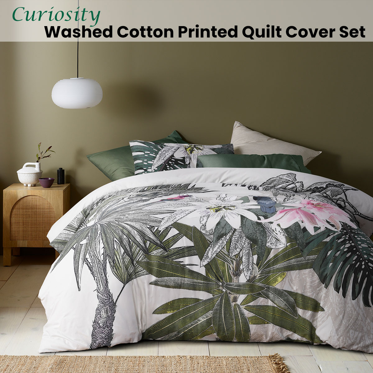 Accessorize Curiosity Washed Cotton Printed Quilt Cover Set King โ image 2