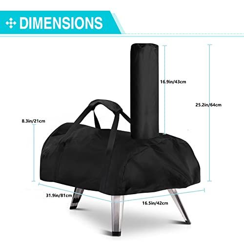 Pizza Oven Cover for Big Horn, Waterproof Pizza Oven Accessories Carry Cover for Outdoor features waterproof, dust proof — image 3
