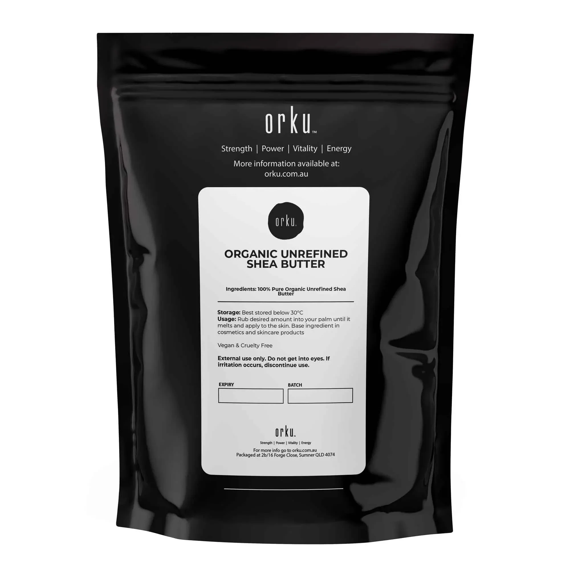 Orku 100g Organic Unrefined Shea Butter Raw African Karite Chunks — image 2