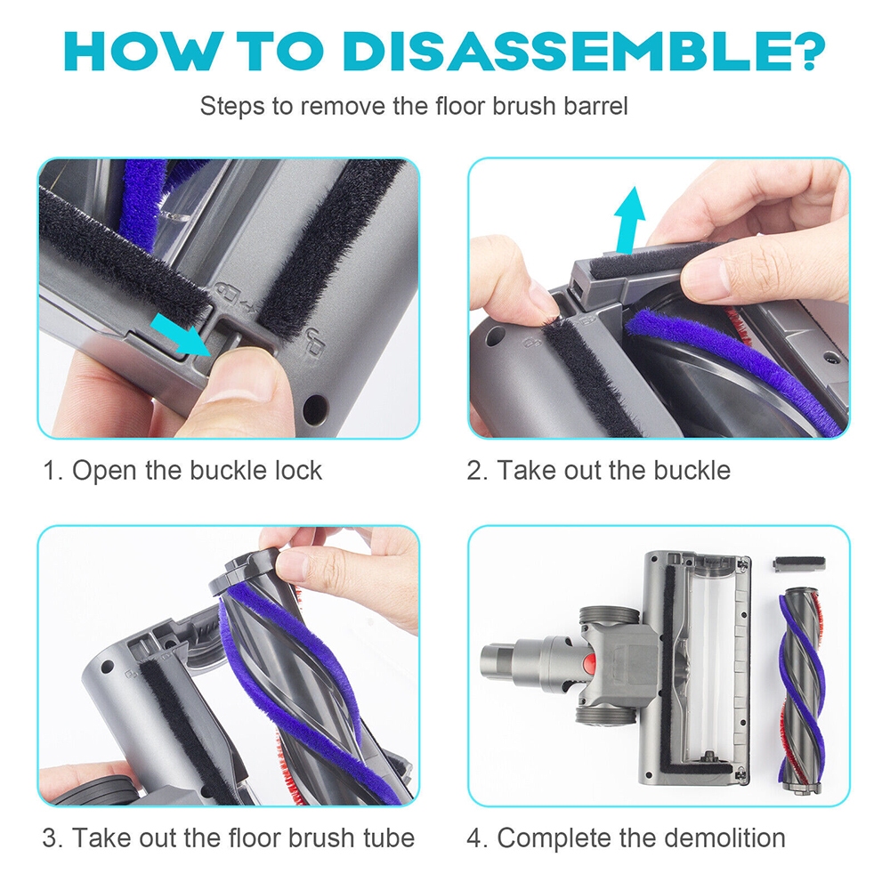 Turbo Brush Roller Head Electric Floor Carpet Head LED For Dyson V7 V8 V10 V11 V15 โ image 6
