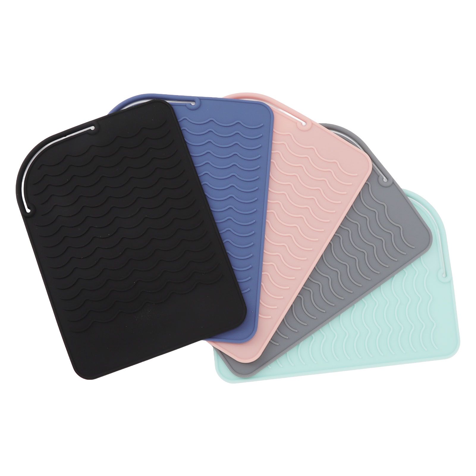 5Pcs Heat Resistant Silicone Mat Pouch for Curling Irons Hair Straighteners Flat Irons — image 5