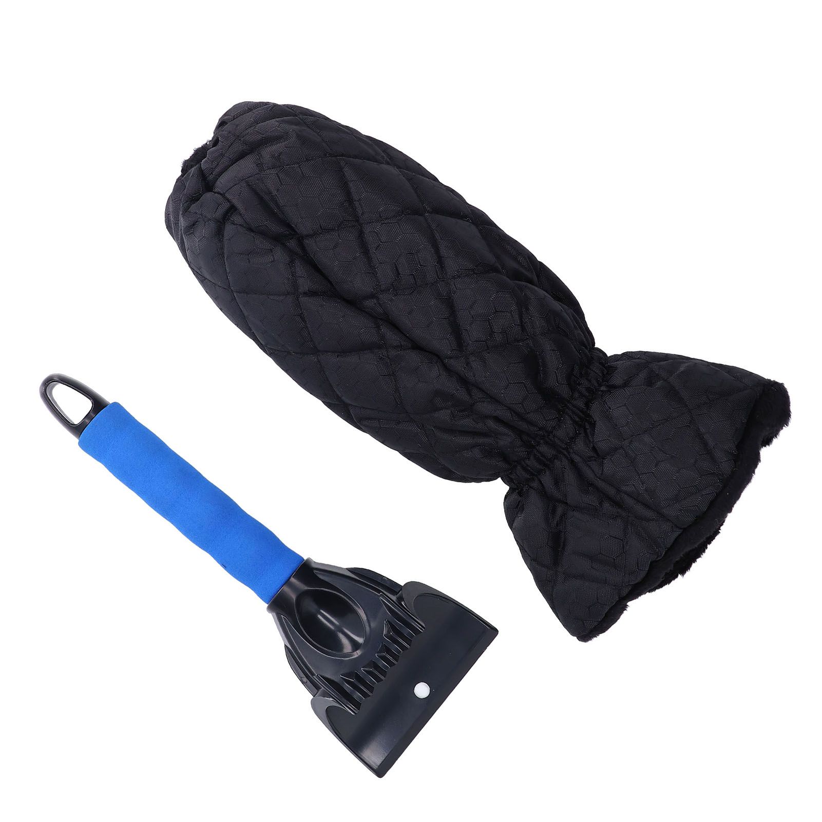 Waterproof Ice Scraper Mitt 2 in 1 Design Elastic Band Design Easy to Hold Convenient Cold Proof Car Snow Scraper GloveBlue โ image 5