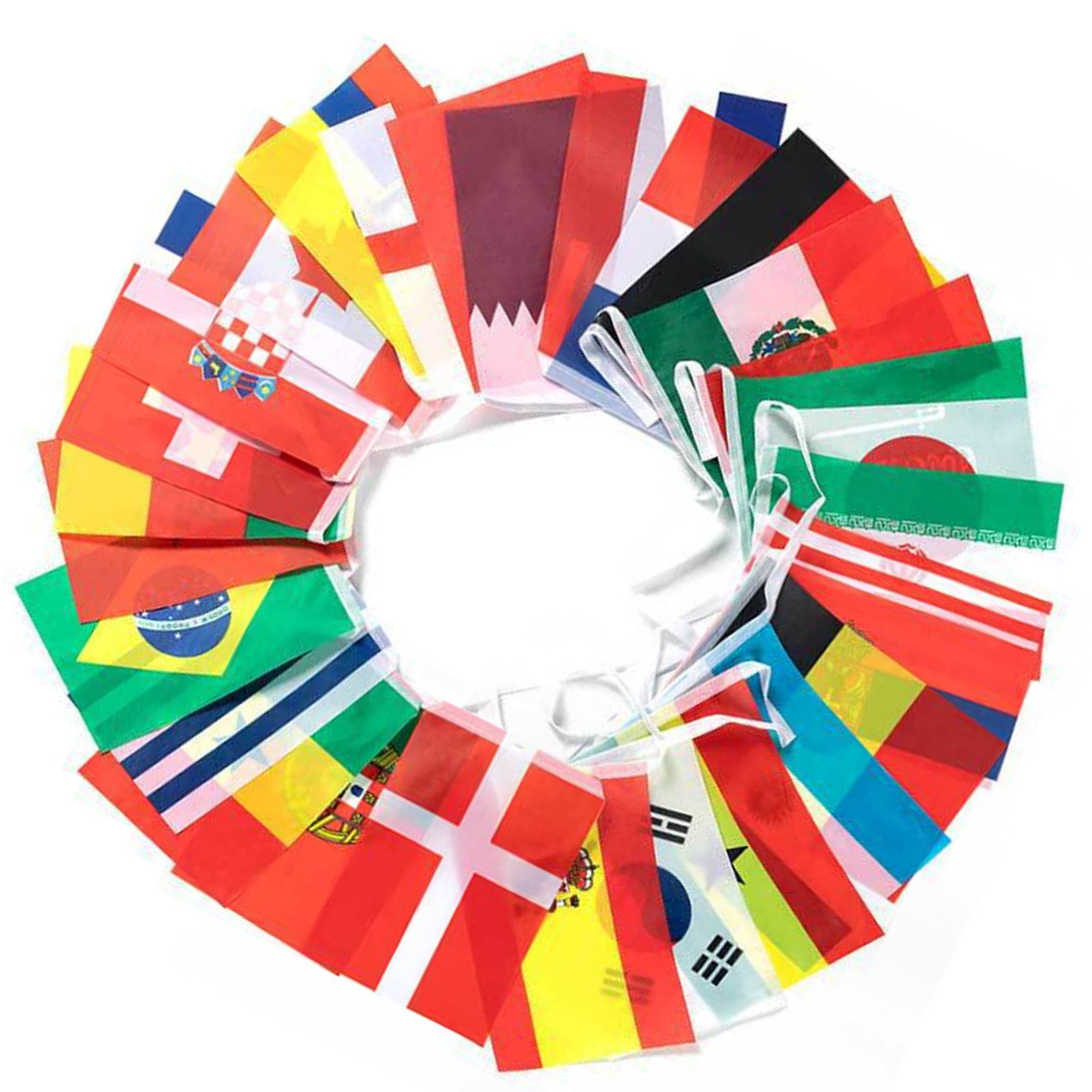 95ft 100 Countries String Flag World Flag Banner International Flags Banner for Party Decorations Bars Sports Clubs School Festivals Celebrations 14 × 21cm — image 2