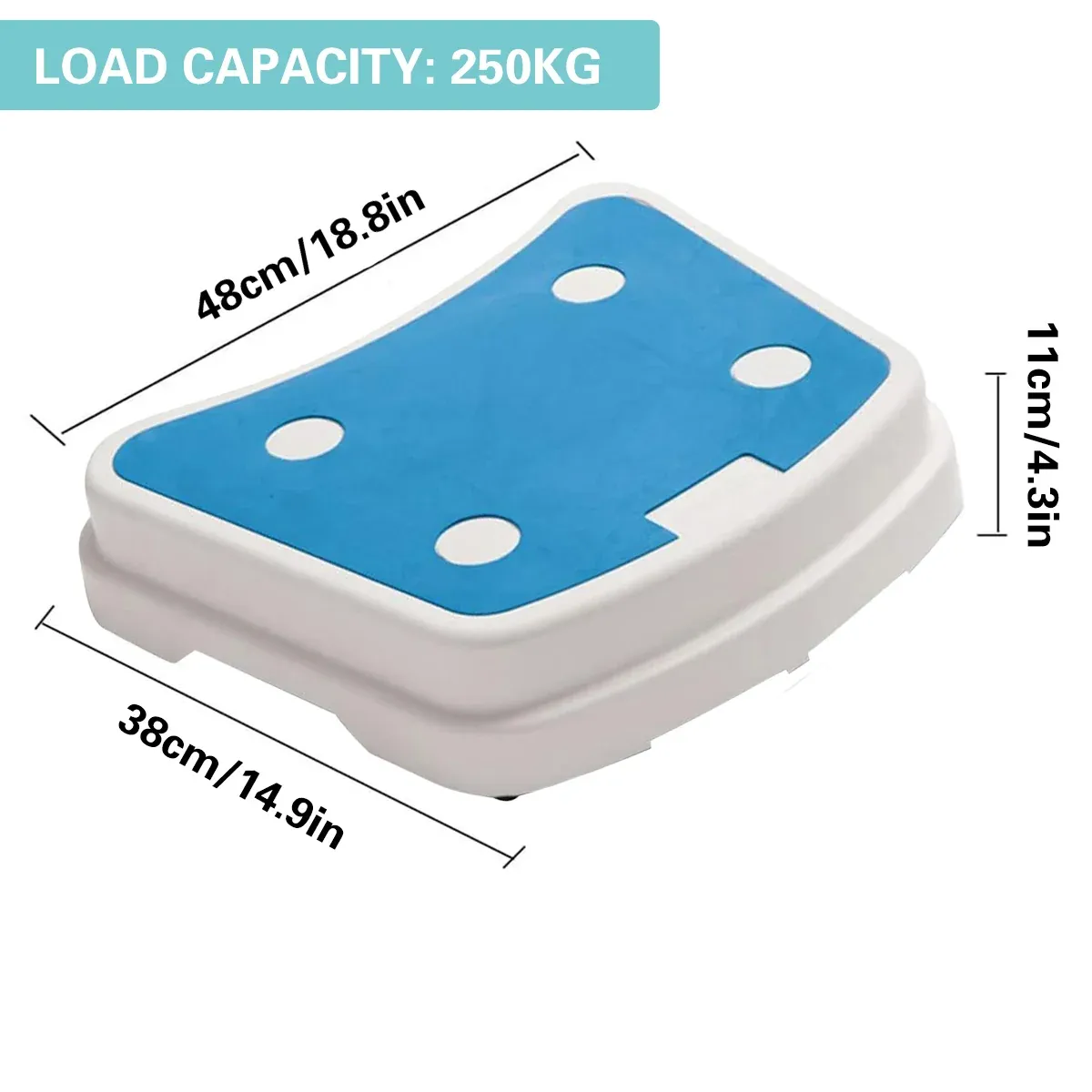 Stackable Bathroom Footstool Shower Seat Anti-Slip Durable Safe — image 3