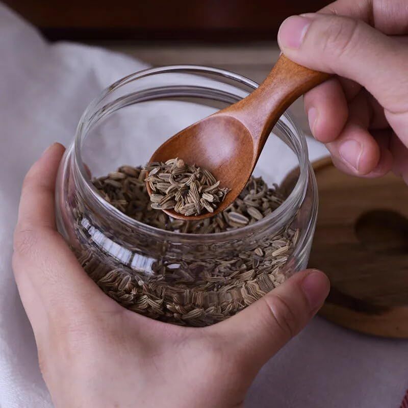 Mini Wooden Spoons Small Kitchen Spice Condiment Spoon Sugar Tea Coffee Scoop Short Handle Wood Spoon Kitchen Gadgets (2PCS ) — image 3