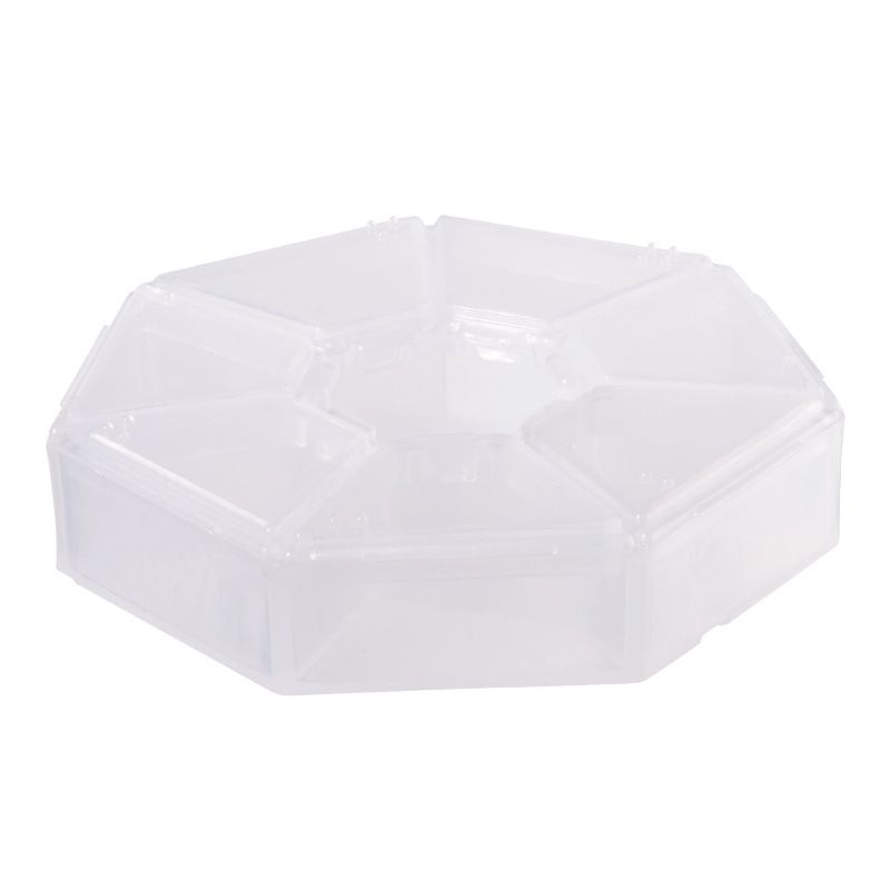 7-Sided Portable Pill Box Medicine Planner Small case (Seven Day Weekly Travel Container) Vitamin Holder Boxes Organizer 2pcs