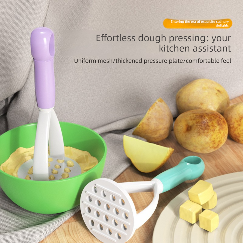 3-Pack Green Manual Potato Masher - Baby Food Maker & Vegetable Ricer with Reinforced Arch Design, Durable PP Kitchen Tool for Mashing Potatoes, Sweet — image 6