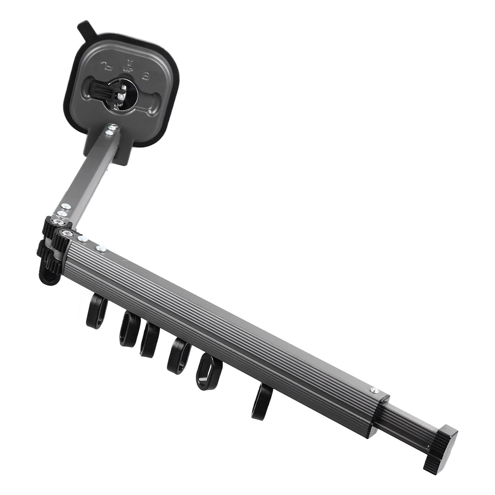 Retractable Clothes Drying Rack Wall Mount Drill Free Bifold Windproof Space Saver Suction Cup Clothes Hanger for Laundry — image 4
