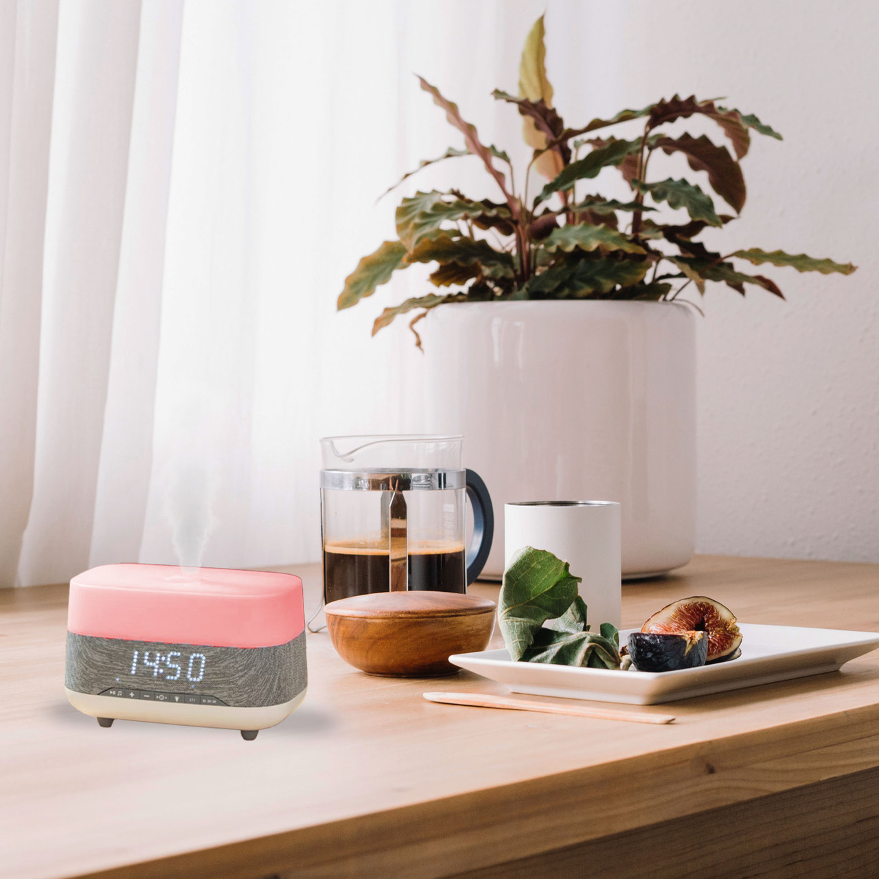 Laser Ambient Diffuser Clock Radio with Bluetooth Speaker & Light โ image 5