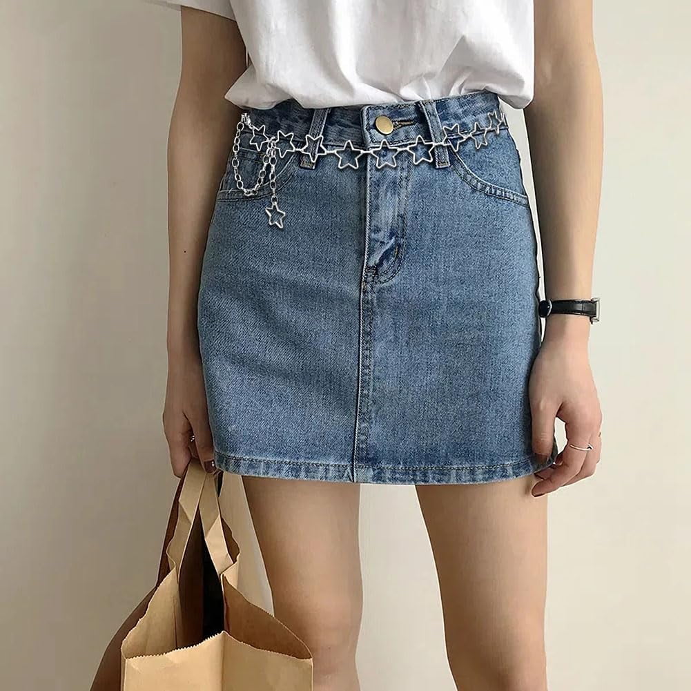 Women Star Waist Chain Belt Gold Silver Chain Belt Body Chains Jewelry for Dress Waist Belt Belly Belt โ image 5