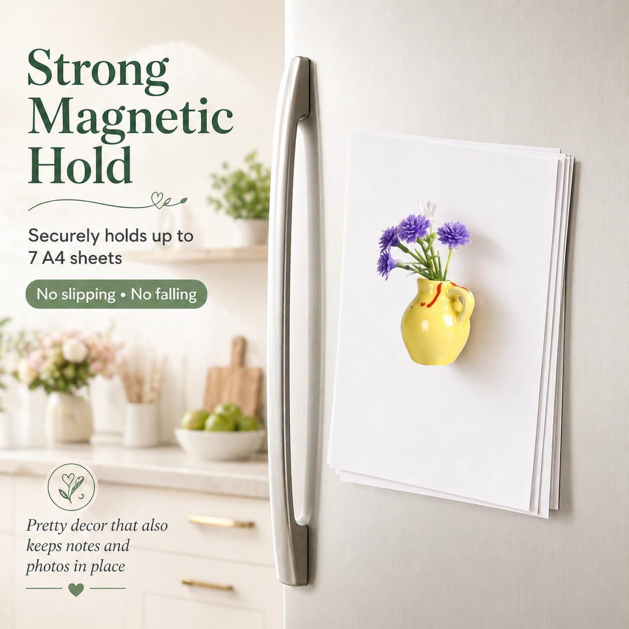 10 Piece Mini Magnetic Vase Set Ceramic and Glass — image 3