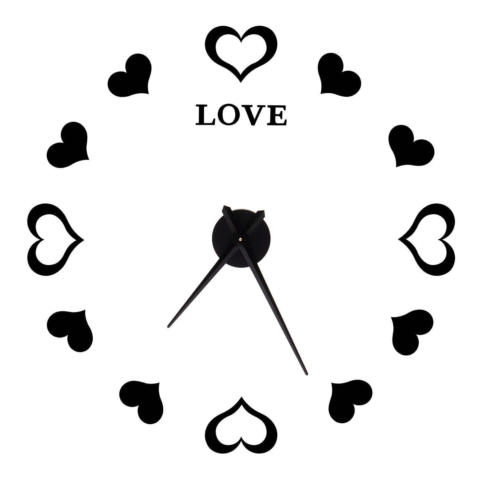 Innovative DIY Wall Clock Acrylic Mirror Surface Wall Sticker Clock for Home DecorationBlack — image 6