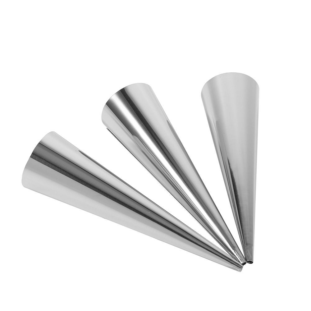 3pcs Pack Stainless Steel NOn Stick Dessert Cannoli Croissant Tubes Baking Tool Mold (L) โ image 2
