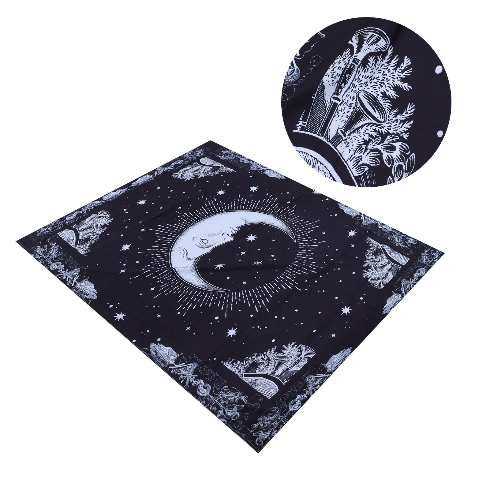 Wall Hanging Tapestry MoonPattern Background Decoration for Living Room Bedroom(150 × 130cm ) — image 3