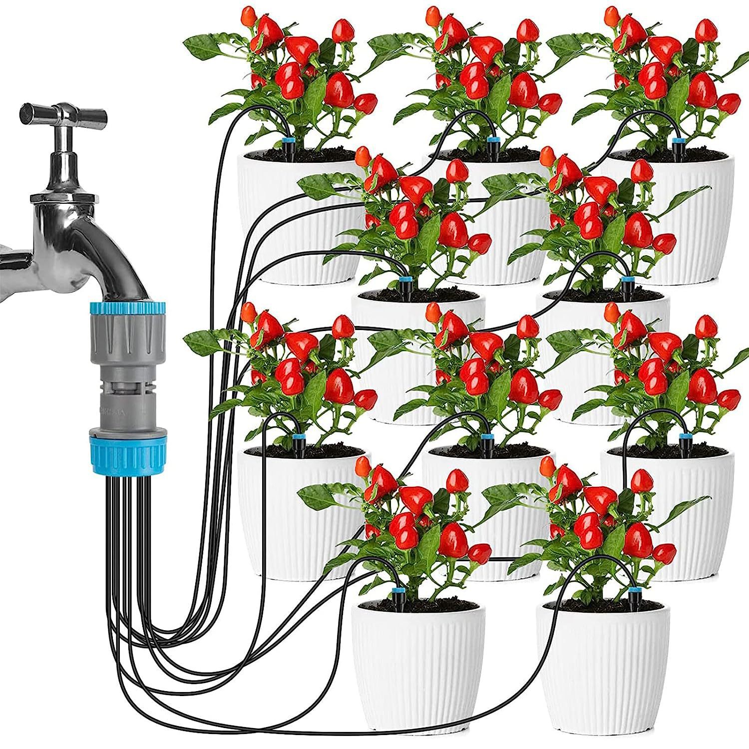 2 Pcs 10-Piece Slow Drip Watering Kit - 160cm Tube Length for Potted Plants, Succulents & Indoor Gardening โ image 2